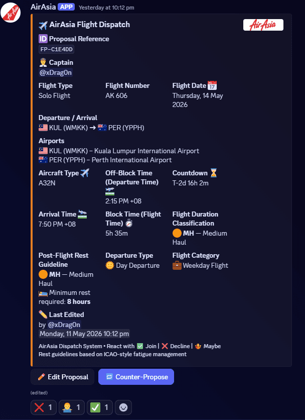 MSFS SPG Dispatch Proposal